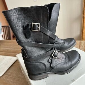 Steve Madden leather moto boots